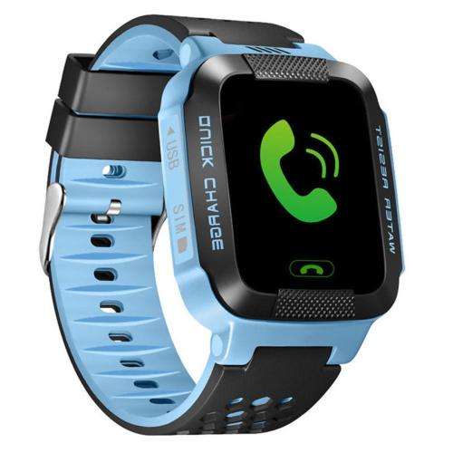 Blue Anti-lost Kids Safe GPS Tracker SOS Call Smart Watch Wrist For Android IOS (Free Shipping)