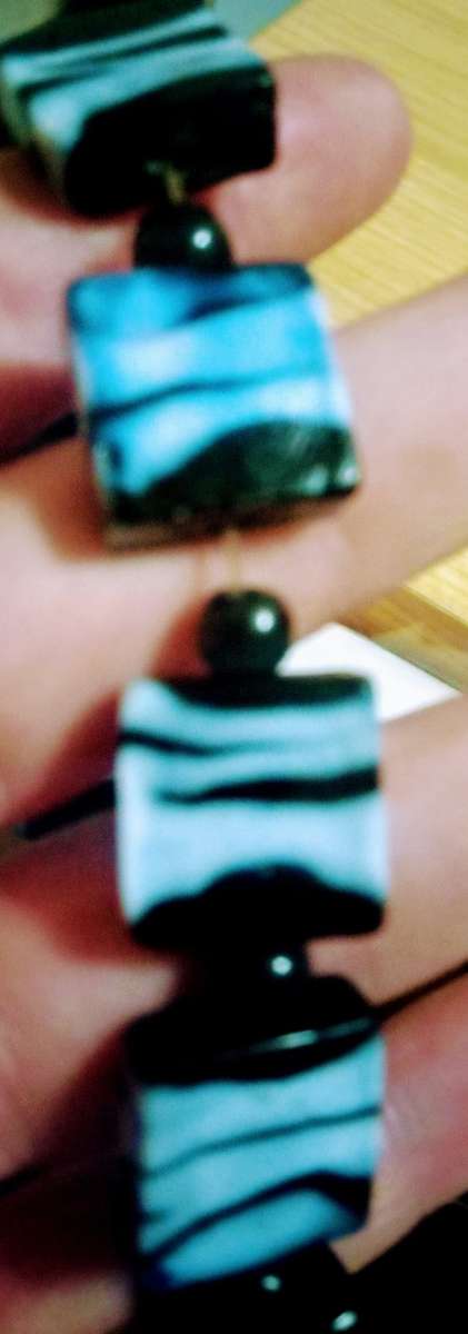 Zebra black and white stones bracelet