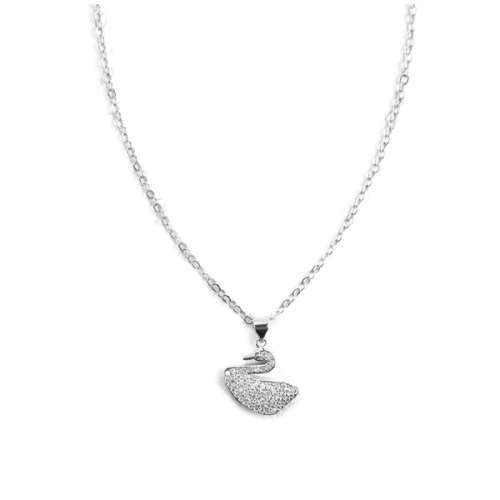 Sterling silver swan necklace