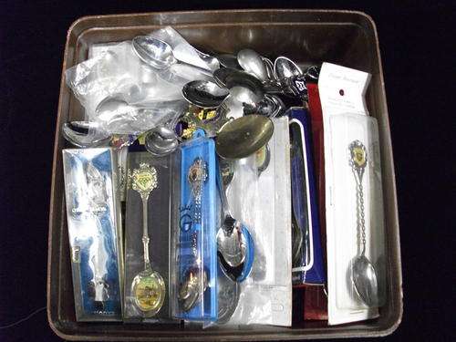 84 SILVER PLATED COMMEMORATIVE TEASPOONS