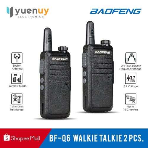 Walkie Talkie Portable T-Way Radio BF-Q6