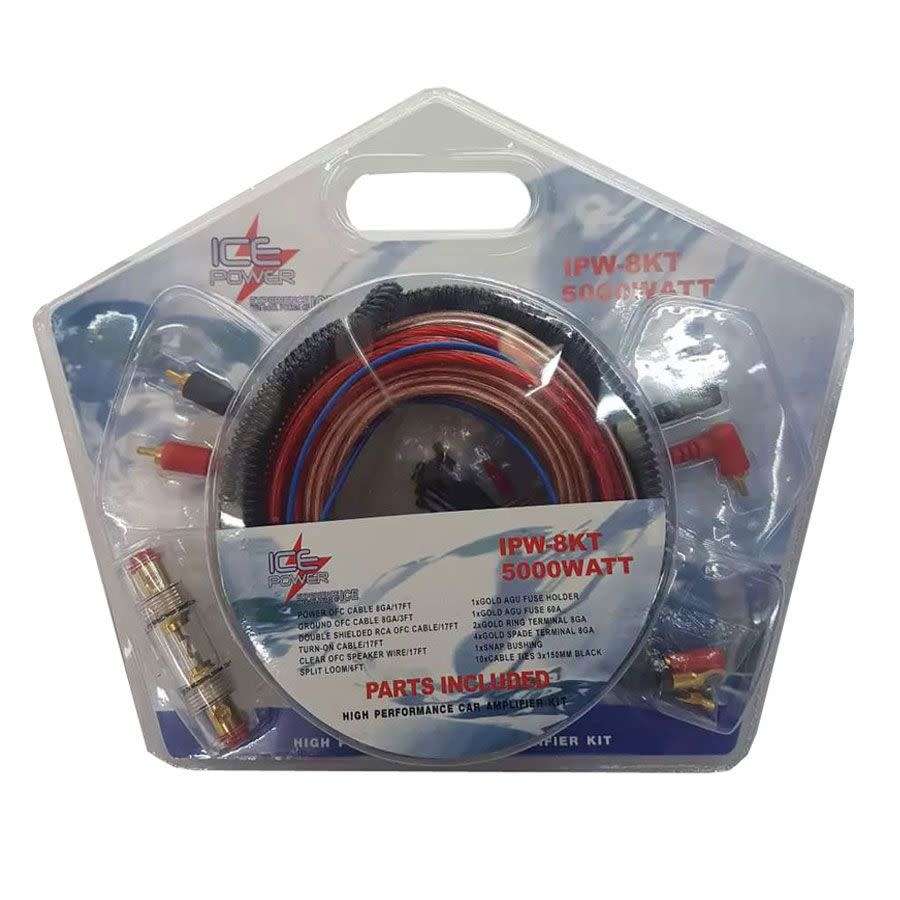 Ice Power 8 Gauge Audio Wiring Kit IPW-8KT 5000w