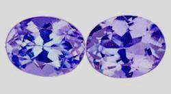 TANZANITES!    Light violet purple Blue.     Oval Cut.       40 available.    4.0 x 3.0mm .