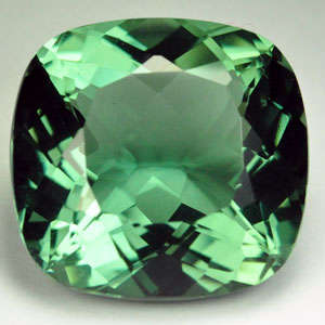 37.500ct        Massive Brazilian Green Amethyst.  Brilliant Cushion Cut.  Gorgeous glisten.