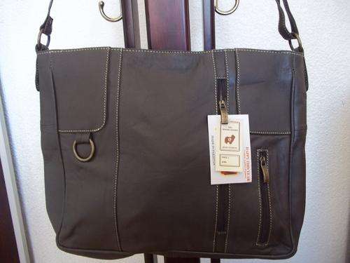 *NEW ARRIVALS***Stunning 100%  Genuine leather  Hand Bag in  DARK GREY. A Great buy!