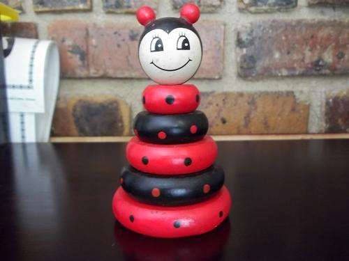 Unique set of Wooden Baby stacking rings. Makes a great gift!