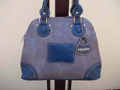 ONLY ONE***Stunning Ladies leather Bag in  GREY & NAVY BLUE.  Great quality,A Great buy!