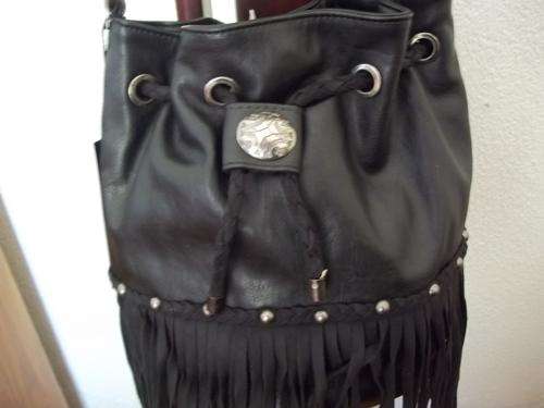**LATE ENTRY**NEW **ALDO ROSSY** BAGS From ITALY-HIGH QUALITY, GREAT DESIGN-BLACK WITH FRINGE