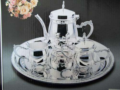 STUNNING SILVER PLATED TEA SET WITH TRAY!