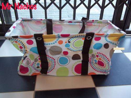 LARGE fold away storage/picnic/fishing/toy bag- great colours many uses