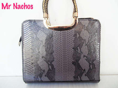 LATEST TREND** mock Snake skin PATENT**designer BAGS From ITALY-For the STYLISH women-