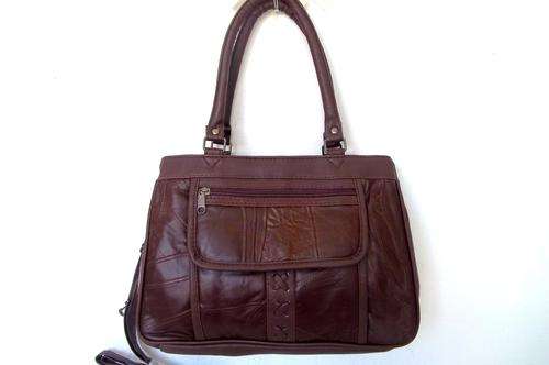 Stunnin GENUINE LEATHER HAND BAG in Burgundy Brown- Great quality, great Buy!