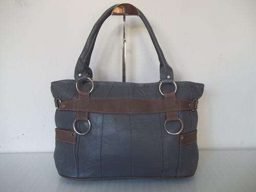 New Arrivals*Only one*Stunning Large REAL LEATHER HAND BAG  in Grey- Great quality, Great buy!