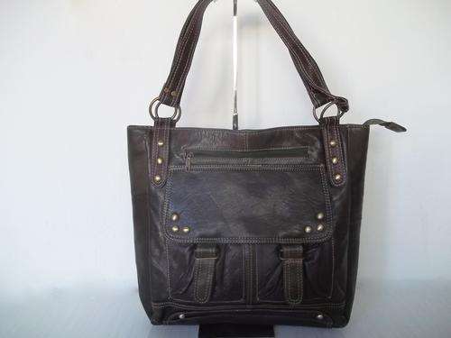 UNISEX!**stunning SOFT LAMB leather LARGE TRAVEL/HAND Bag in Brown. Travel in STYLE!