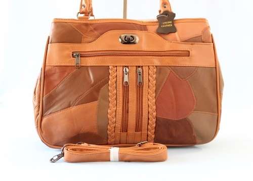 Ladies Genuine Patch Leather Hand Bag