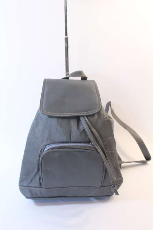 100% Genuine Lamb Leather Backpacks in Grey - Step out in style!