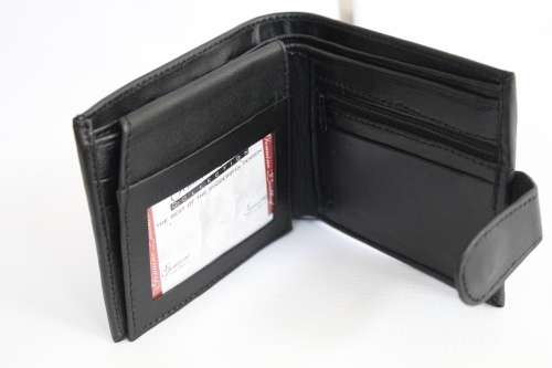 Stunning  MENS Genuine LEATHER WALLET in Black -Excellent Quality!