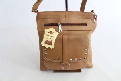 Real Leather shoulder bag with trendy Stud detail- Enough room for all essentials!