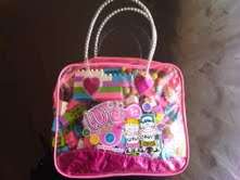 *Building Blocks* in a beautiful pink zip bag with silver beaded handles for easy carry