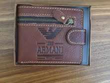 Stunning Mens Tan Leather Armani Wallet (Boxed)- Perfect gift