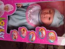 lovely Baby that can say "DA DA"," MA MA", it also GIGGLES & CRYS. PERFECT GIFT