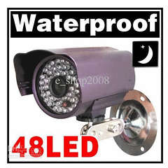 NEW 3.6mm IR 48 LED Waterproof 1/3 inch CCD CCTV Security Camera with FREE Bracket