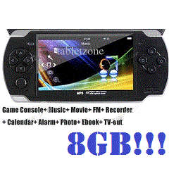 4.3" LCD Game Console PMP MP4 MP5 Player 8GB Free 3000 games Media Player AV-Out FM + Camera (Local)