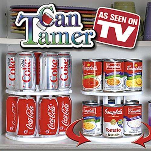 Can-Tamer Two-Tier Food and Beverage Can Carousel
