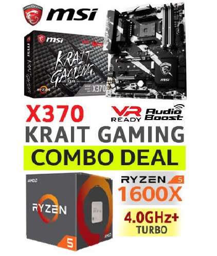 MSI X370 Krait with Ryzen 5 1600x CPU