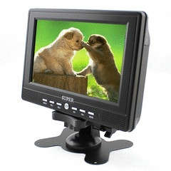 Color TV Monitor 7 inch TFT LCD with 1CH AV Input Wide View-Angle for CCTV monitor