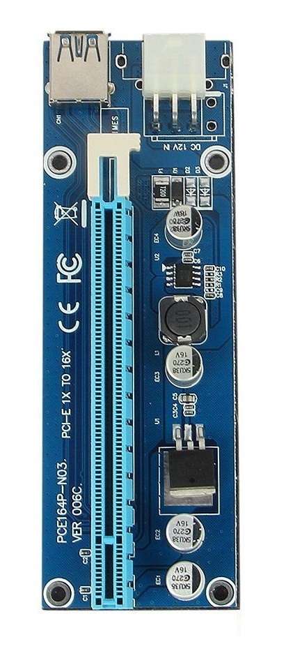 PCI-E Express 1x 16x Extender Riser Card Adapter Cable USB 3.0  ***IN STOCK & EXPRESS DELIVERY***