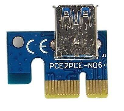 PCI-E Express 1x 16x Extender Riser Card Adapter Cable USB 3.0  ***IN STOCK & EXPRESS DELIVERY***