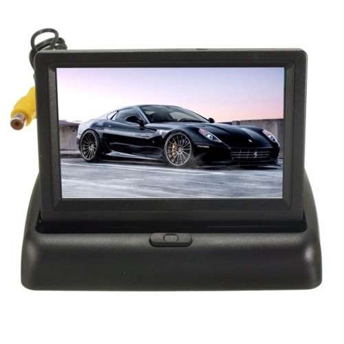 Car Wireless IR Rearview Backup Reversing Camera Kit Foldable LCD 4.3 Inch Monitor