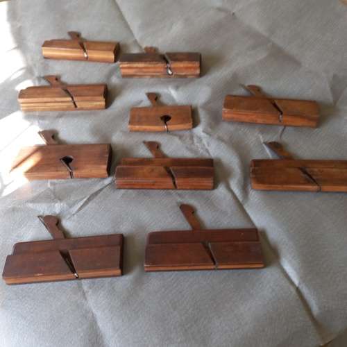 10 X ASSORTED VINTAGE WOOD PLANES