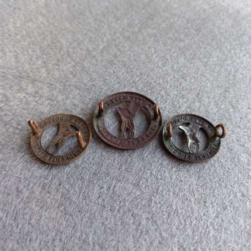 SADF `EENDRAG MAAK MAG / UNITY IS STRENGTH` CAP AND LAPEL BADGES. 3 PIECE SET.