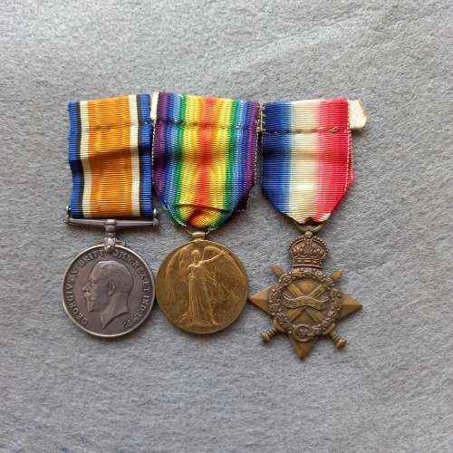 3 X FULL SIZE WW1 MEDALS AWARDED TO PTE. J. SMITH. 7 TH S.A.I. 11th INFANTARY