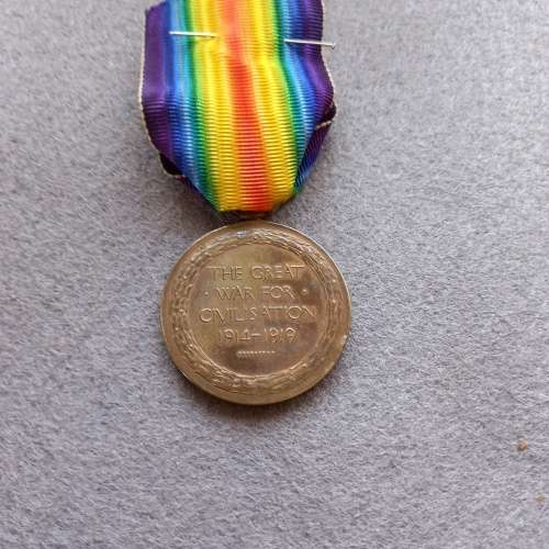 1 X WW1 THE GREAT WAR FOR CIVILISATION 1914-1919 MEDAL AWARDED TO PTE. M. DOHERTY No. 1376 2-RHODESI