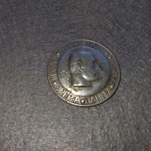 MUSSOLINI ITALIAN FASCIST BADGE