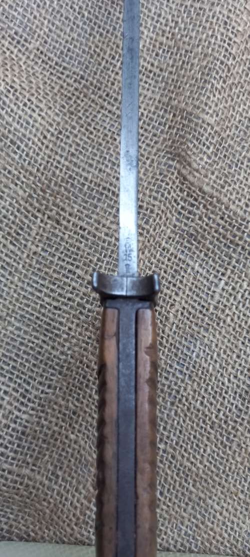 WW1 GERMAN IMPERIAL ARMY BUTCHERS BLADE BAYONET BY SIMPSON and CO. SUHL1915 WITH SCABBARD