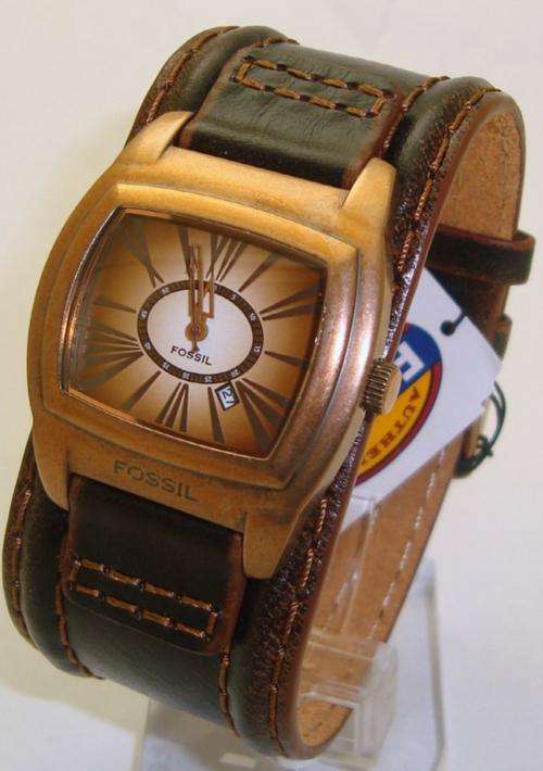 *Bargain Buy*NEW MENS FOSSIL VINTAGE WIDE BROWN LEATHER CUFF WATCH