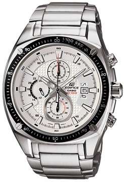 Casio Edifice EF553D-7A Chronograph analog steel white at R1 no Reserve!!!