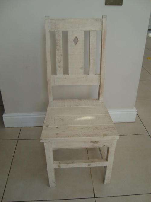 Beach House Style, white washed dining room chairs