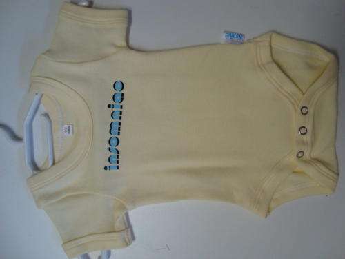Baby Grow with Insomniac Slogan 3-6 months