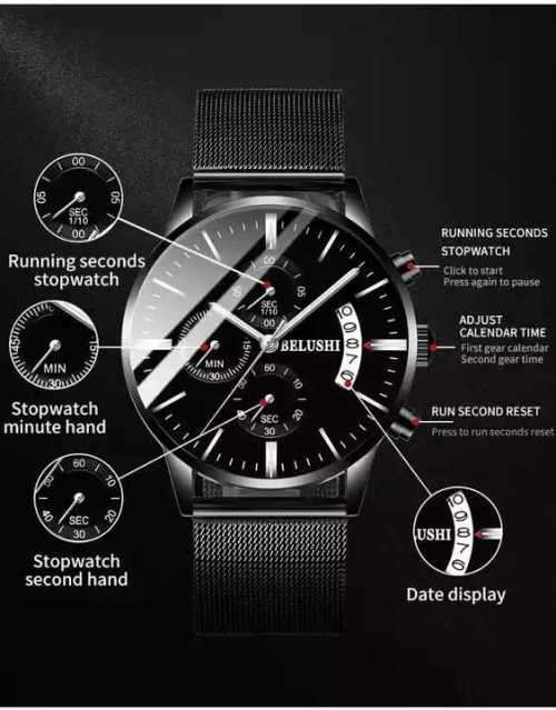 RETAIL R7999 *BELUSHI* MENS CHRONOGRAPH TIME PIECE