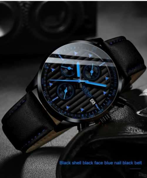 BELUSHI GENUINE LEATHER CHRONOGRAPH WATERPROOF