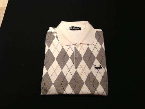 PRINGLE Long Sleeve Mens Golfer - Large