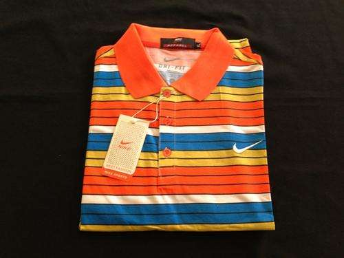 NIKE Striped Mens Summer Golfer - Large
