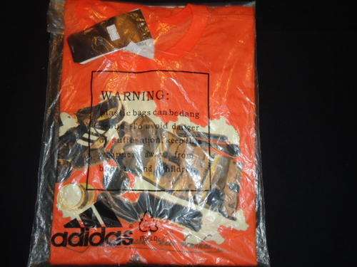 Funky ADIDAS T Shirt - Large Slim Fit