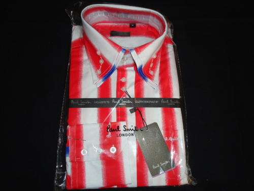 PAUL SMITH High Collar Shirt - Brand New Style - Large Slim Fit