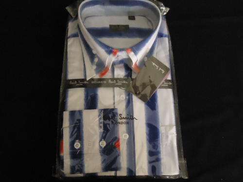 PAUL SMITH High Collar Shirt - Brand New Style - XX Large Slim Fit